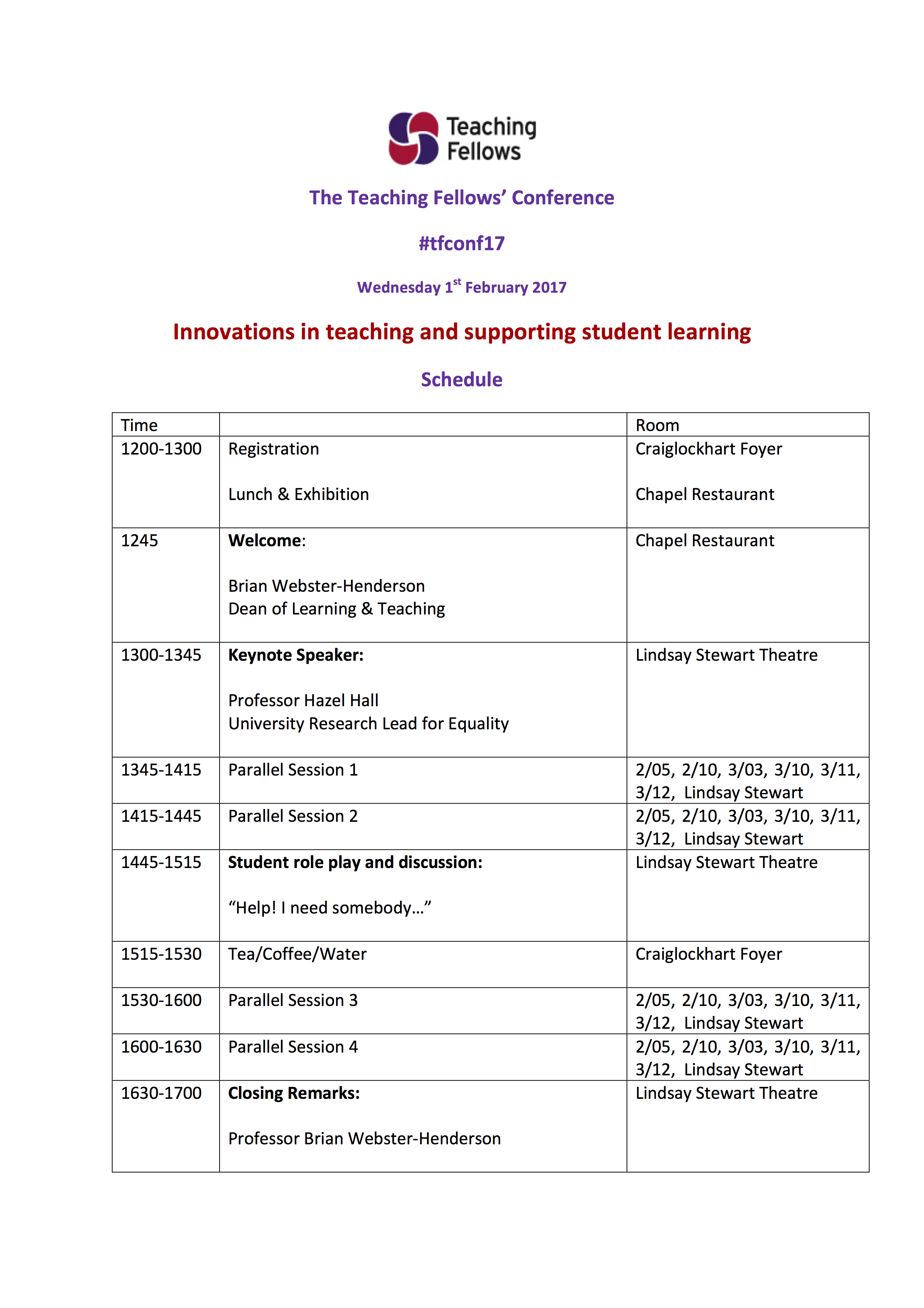 Learning, Teaching and Research Conference