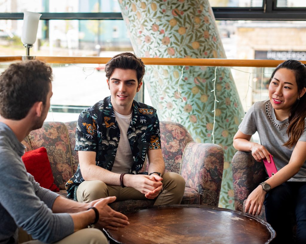 Group of students talking