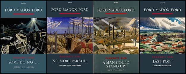 Front covers of the Carcanet critical edition of Parade's End.
