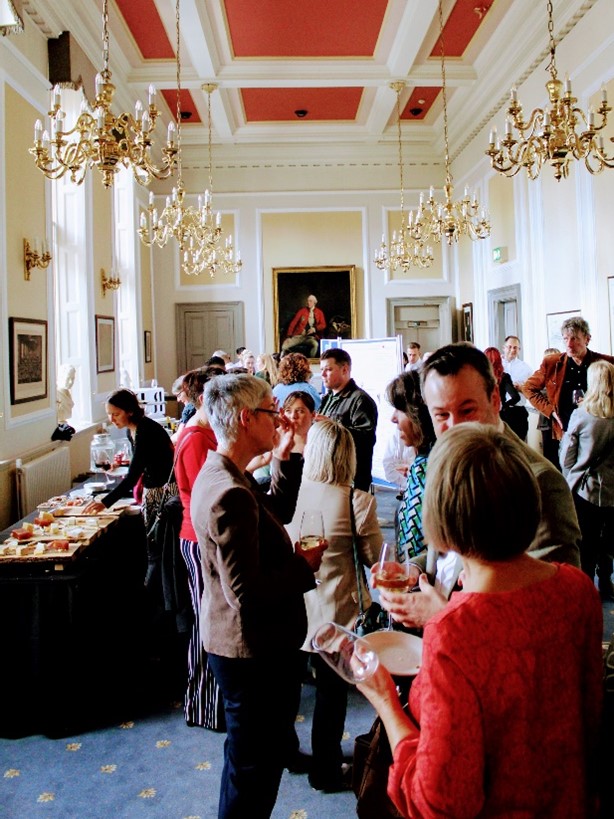 people networking at conference