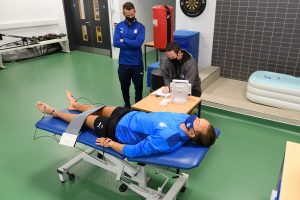 Falkirk players in ENU Sports labs