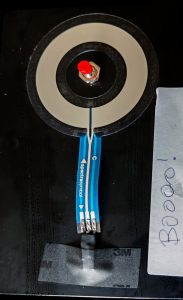 Circular potentiometer used to control a Theremin type sound effect.