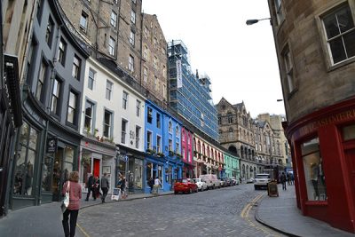 Edinburgh's great architecture on Victoria Street.