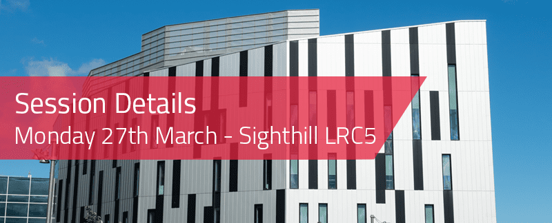 Session details - Monday 27th March Sighthill LRC5. Image of Sighthill LRC