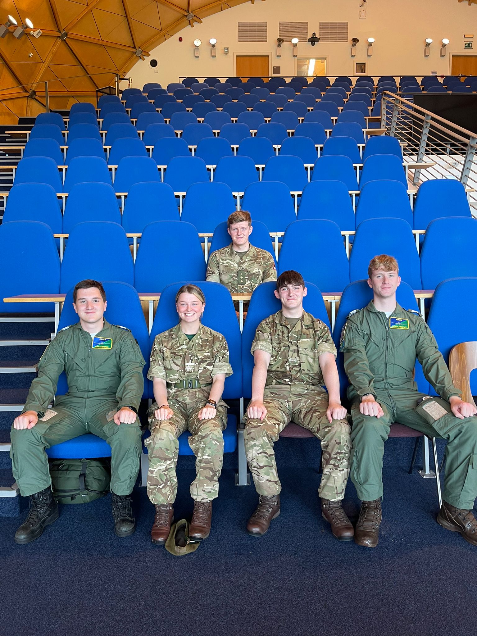5 university students who combine their studies with time in the Reserves or Cadet Force