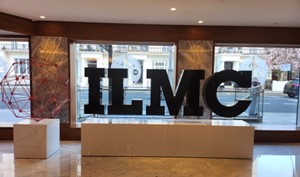 ILMC 3D Letters in front of a window