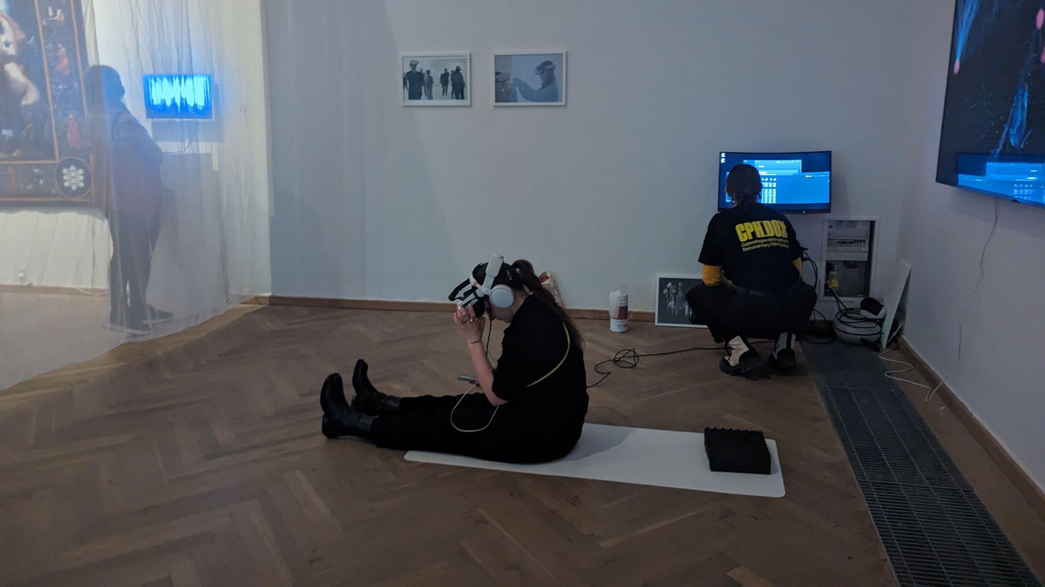 Person using VR equipment
